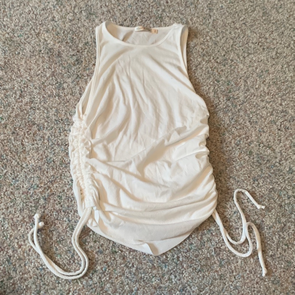 White Ribbed Tank top